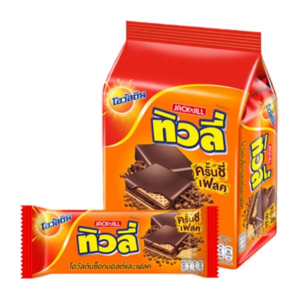 makro-snack-1117 ทิวลี่ ครั้นชี่เฟลค เวเฟอร์สอดไส้โอวัลตินช็อกมอลต์และเฟลค 26 ก. x 12