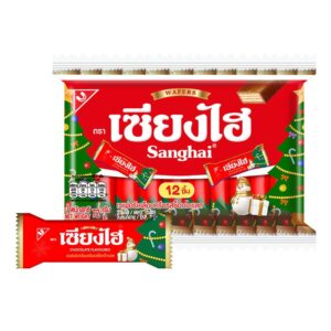makro-snack-1119 เซียงไฮ เวเฟอร์เคลือบครีมรสช็อกโกแลต 12 ชิ้น x 6