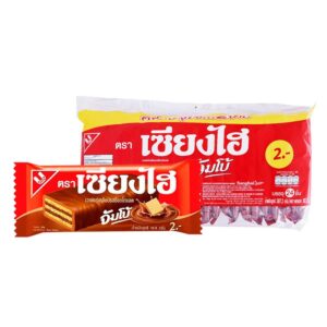makro-snack-1167 เซียงไฮ จัมโบ้ เวเฟอร์เคลือบครีมรสช็อกโกแลต 10 ก. x 24