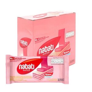 makro-snack-1169 นาบาติ เวเฟอร์ สตรอเบอร์รี 27 ก. 12 ห่อ