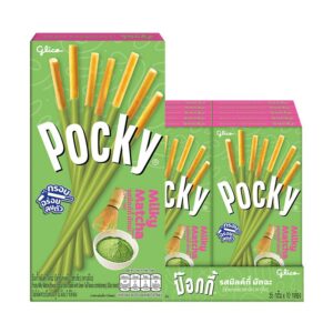 makro-snack-1175 ป๊อกกี้ รสมัทฉะชาเขียว 35 ก. x 10