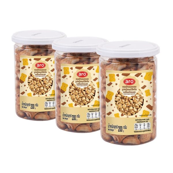 makro-snack-1186 เอโร่ ขนมปังหมีไส้ช็อกโกแลต 200 ก. x 3