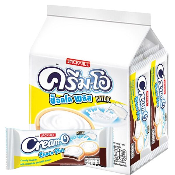 makro-snack-1200 ครีมโอ ช็อกโกพลัส คุกกี้ราดช็อกโกแลตและนม 13 ก. 24 ชิ้น