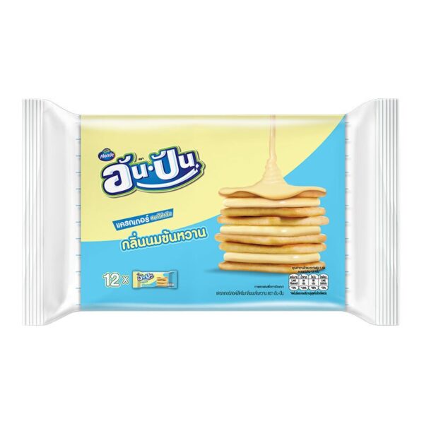 อัน-ปัน แครกเกอร์สอดไส้ครีมกลิ่นนมข้นหวาน 25 ก. x 12