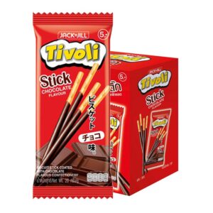 makro-snack-1218 ทิวลี่ บิสกิตแท่งเคลือบรสช็อกโกแลต 20 ก. 12 ชิ้น