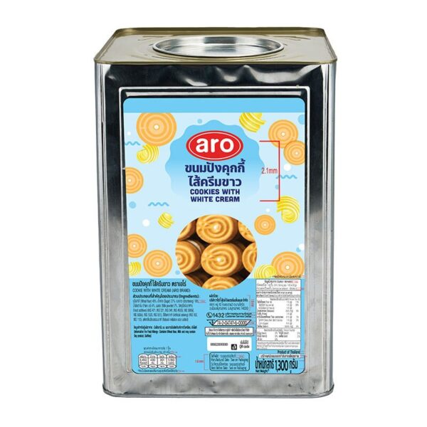 makro-snack-1228 เอโร่ ขนมปังคุกกี้ ครีมขาว 1.3 กก.