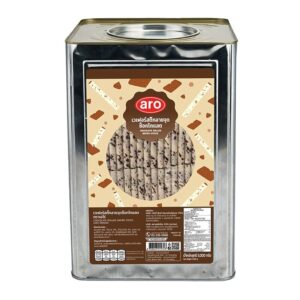 makro-snack-1231 เอโร่ เวเฟอร์สติ๊กลายจุดสอดไส้ครีมรสช็อกโกแลต 5 กก.