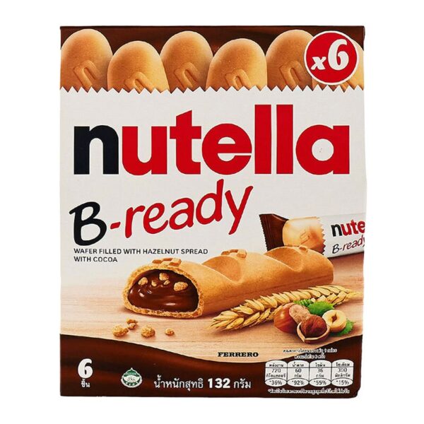 makro-snack-1237 นูเทลล่า เฟอร์เรโร่ บีเรดดี้ เวเฟอร์สอดไส้ช็อกโกแลตฮาเซลนัท 132 ก.