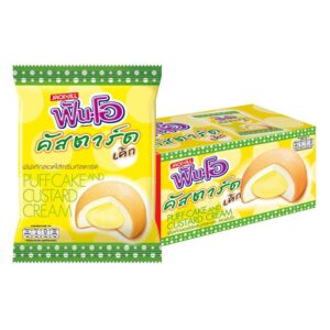 makro-snack-1241 ฟันโอ พัฟเค้กสอดไส้ครีมคัสตาร์ด 15 ก. x 12