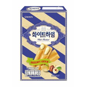 makro-snack-1281 คราวน์ ไวท์ไฮม เวเฟอร์ไวท์ครีม ฮาเซลนัท 142 ก.