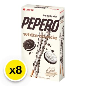 makro-snack-1293 ลอตเต้ เปปเปอโร บิสกิตแท่ง ไวท์คุกกี้ กล่องใหญ่ 32 ก. x 8