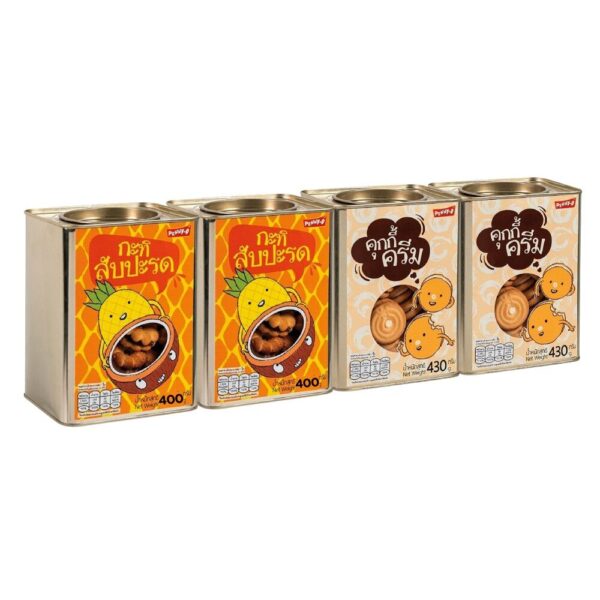 makro-snack-1299 เพนนีโอ ขนมปี๊ป กะทิสับปะรด 400 ก. และ คุกกี้ไส้ครีม 430 ก. x 4