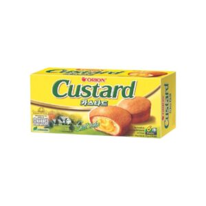 makro-snack-1305 โอริออนคัสตาร์ด Orion Custard ขนมเกาหลี 1 กล่อง 6 ชิ้น