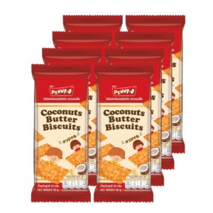 makro-snack-1316 เพนนีโอ โคโคนัทบัตเตอร์บิสกิต 92 ก. (6แถม2)