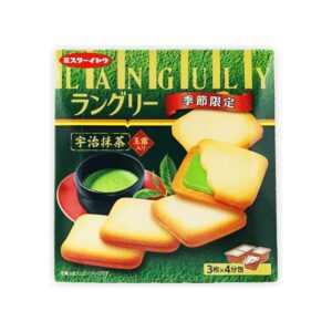 makro-snack-1333 แลนกูลี่ คุกกี้สอดไส้ครีมมัทฉะอุจิ Languly Uji Matcha Cream Cookie (Mr.Ito Brand)