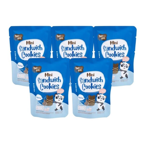 makro-snack-1350 Tiny Bite Mini sandwich cookies มินิคุกกี้ ขนมสําหรับเด็กแพ้ เด็กแพ้อาหารทานได้ ช็อกโกแลต 5 ซอง