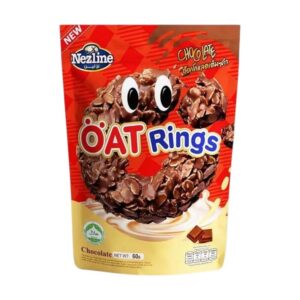 makro-snack-1367 ใหม่! โอ๊ตริง Oat Rings Nezline ขนาด 60 กรัม (1 ห่อมี 10-12 ชิ้น) 3 รสชาติให้เลือก มีฮาลาล ช็อกโกแลต สตรอว์เบอร์รี่ รสช็อกโกแลต