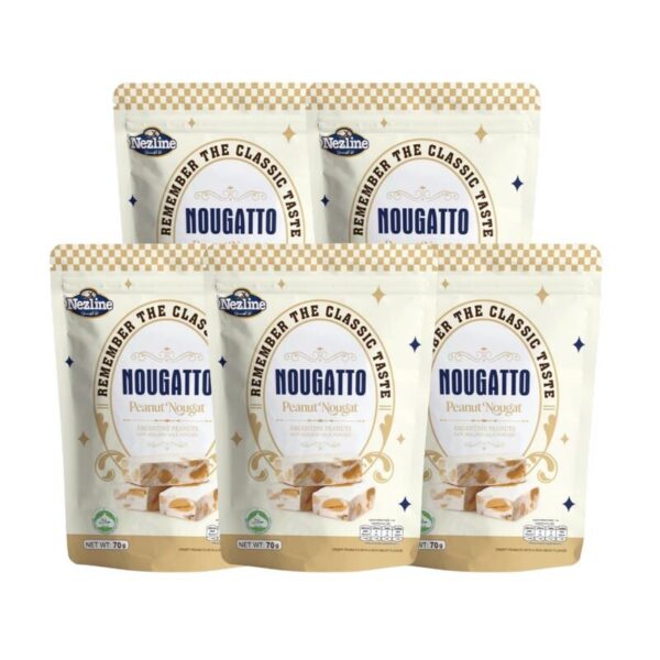 [5 ห่อ สุดคุ้ม] (50 กรัม) Nezline Nougatto Nougat Crisp นูกัตโตะ ขนมนูกัต มาเคียโต้ 3 รสชาติ ขนาดพกพา ตราเนสไลน์ (5 ห่อ) นูกัตถั่ว