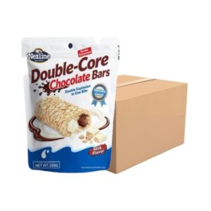 makro-snack-1387 (ยกลัง 12ห่อ) Double Core Chocolate Bars ขนมเวเฟอร์เคลือบโอ๊ต 280 กรัม ตราเนสไลน์ รสนม