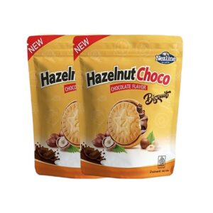 makro-snack-1388 (โปรสุดคุ้ม) เฮเซลนัทช็อกโก บิสกิต (บิสกิตสอดไส้ครีมโกโก้ผสมเฮเซลนัท) รสช็อกโกแลต ตราเนสไลน์ HazelnutChoco Biscuit (2 ห่อ) ช็อกโกแลต