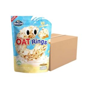 makro-snack-1398 (ยกลัง 50 ห่อ) Nezline โอ๊ตริง 60 กรัม ข้าวโอ๊ตรูปวงกลม 3 รสชาติ (ช็อกโกแลต, สตรอว์เบอร์รี่ และ นม) ขนมทานเล่น (50ห่อ) รสนม