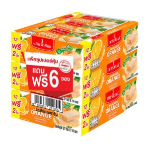 makro-snack-1405 อิมพีเรียล เวเฟอร์สอดไส้ครีม รสส้มแมนดาริน 378 ก. x 3