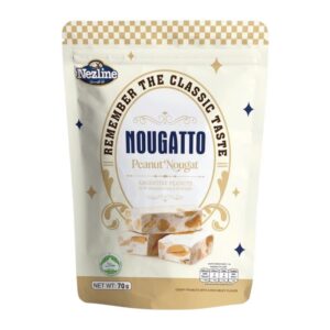 makro-snack-1439 (ยกลัง 60 ห่อ) Nougatto Peanut Nougat นูกัตโตะ นูกัตรสดั้งเดิมผสมถั่ว ขนาด 70 กรัม นูกัตแท้ มีฮาลาล อร่อย ทานเพลิน ยกลัง (60 ห่อ)