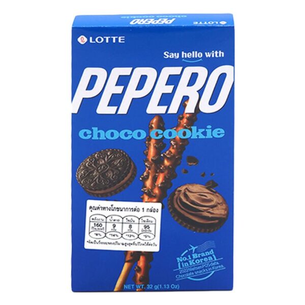makro-snack-1471 ลอตเต้ ช็อกโก คุกกี้ บิสกิตแท่ง 32 ก.