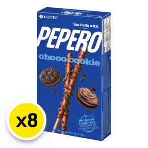 makro-snack-1495 ลอตเต้ เปปเปอโร วิสกิตแท่ง ช็อกโกคุ้กกี้ กล่องใหญ่ 32 ก. x 8