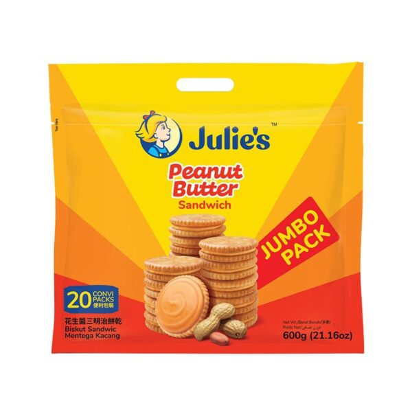 makro-snack-1509 จูลี่ส์ บิสกิตแซนวิช เนยถั่ว 600 ก.