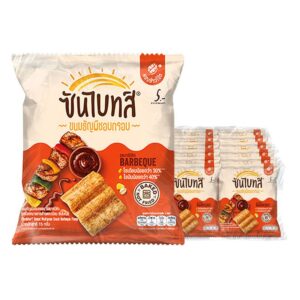 ซันไบทส์ ขนมธัญพืชอบกรอบ บาร์บีคิว 15 ก. x 12