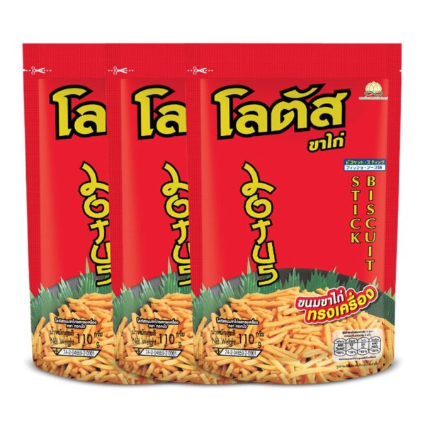 โลตัส ขนมขาไก่ทรงเครื่อง 110 ก. x 3