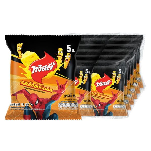 makro-snack-1545 ทวิสตี้ ขนมอบกรอบ รสชีส 15 ก. x 12