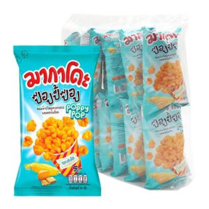 makro-snack-1548 มากาโดะ ป๊อปปี้ป๊อป ขนมข้าวโพดอบกรอบ รสคอร์นชีส 24 ก. x 12