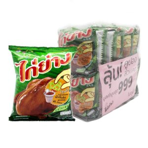 ไก่ย่าง ขนมทอดกรอบ รสใบเตย 15 ก. x 12