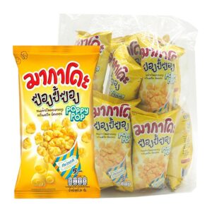 makro-snack-1570 มากาโดะ ป๊อปปี้ป๊อป ขนมข้าวโพดอบกรอบ รสสวีทบัตเตอร์ 24 ก. x 12