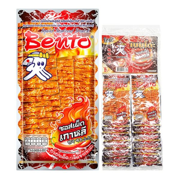 makro-snack-1579 เบนโตะ หมึกอบ ซอสเผ็ดเกาหลี 4 ก. 12 ชิ้น