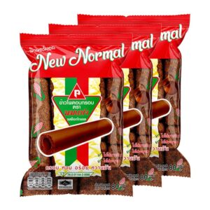 makro-snack-1580 นมแท่ง ข้าวโพดอบกรอบ รสช็อกโกแลต 80 ก. x 3