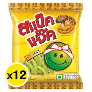 สแน็คแจ๊ค ขนมถั่วลันเตาอบกรอบ รสเห็ดหอมชิทาเกะ 17 ก. x 12