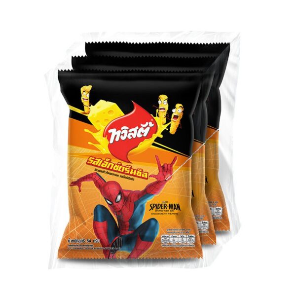 makro-snack-1585 ทวิสตี้ ข้าวผสมข้าวโพดอบกรอบ รสเอ็กซ์ตรีมชีส 64 ก. x 3
