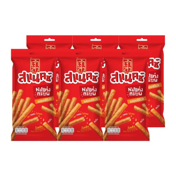 makro-snack-1608 เจ้าสัว สแนคซ์ หมูแท่งรสออริจินัล18 ก. x 6