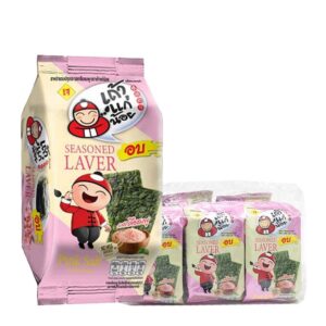 makro-snack-1610 เถ้าแก่น้อย สาหร่ายอบ เกลือชมพู 4 ก. x 6