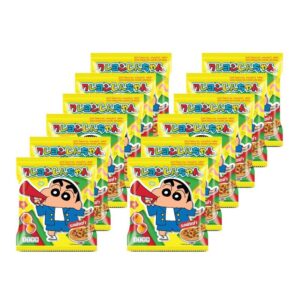 makro-snack-1634 (แถมฟรี การ์ดชินจัง) ชินจัง ข้าวโพดอบกรอบ รสพิซซ่า 11 ก. x 12