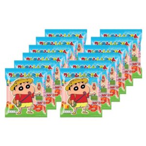 makro-snack-1638 (แถมฟรี การ์ดชินจัง) ชินจัง ข้าวโพดอบกรอบ รสกุ้ง 11 ก. x 12