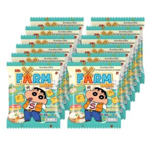 makro-snack-1650 โจโต้ฟาร์ม ขนมบิสกิตชินจังโจโต้ฟาร์มเบเกอรี่ บิสกิตรูปชินจังรสซาวครีมหัวหอม 20 ก. x 12