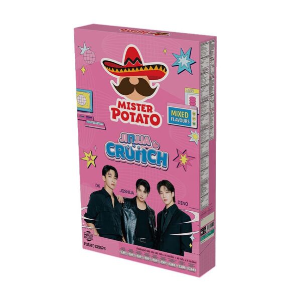 makro-snack-1658 มิสเตอร์โปเตโต้ มันฝรั่งทอดกรอบ กล่องยักส์ สีชมพู 630 ก. X 1