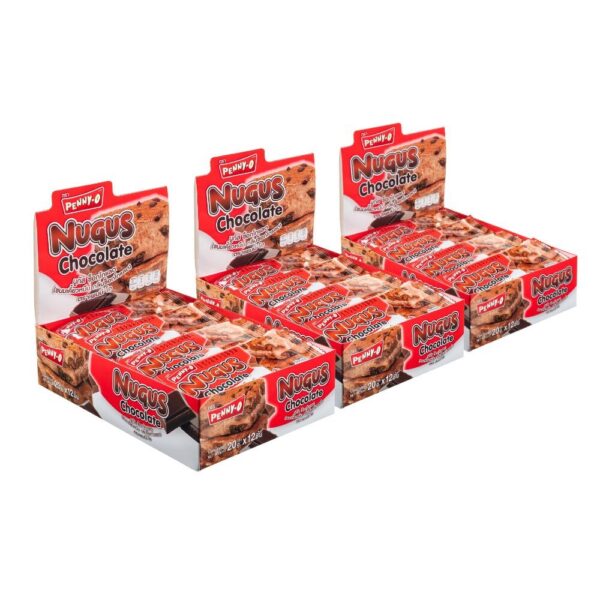makro-snack-1663 เพนนีโอ นูกัส ขนมเคี้ยวหนึบ รสช๊อคโกแลต 20 กรัม แพ็ก 12 ชิ้น x 3