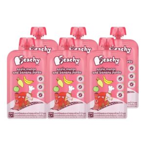 Peachy รสแอปเปิ้ลผสมมะม่วงและกล้วยน้ําว้า 6 ถุง (R206)