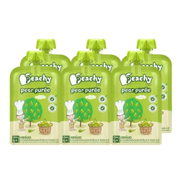 Peachy ชุดสุดคุ้ม รสแพร์บด 6 ถุง (R12=6ถุง)