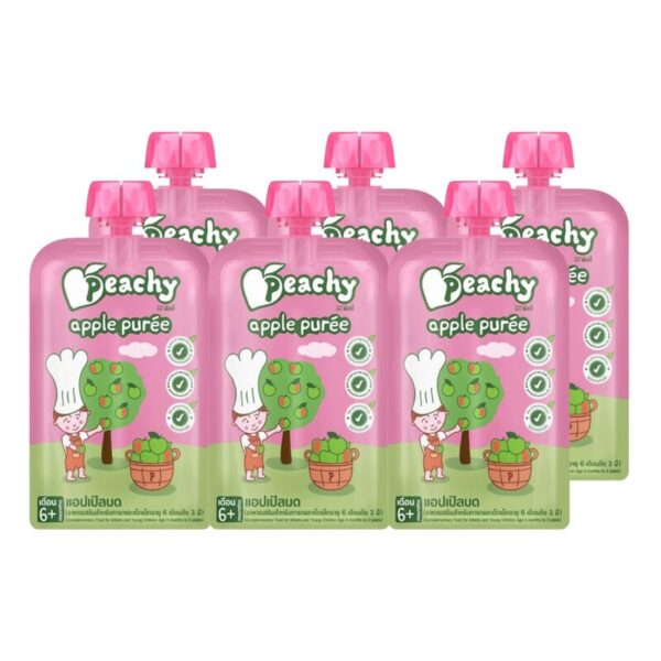 Peachy ชุดสุดคุ้ม รสผักแอปเปิ้ลบด  6 ถุง  (R8 = 6ถุง)